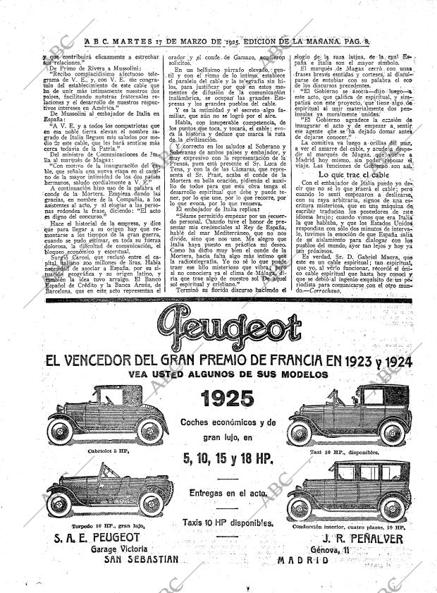 ABC MADRID 17-03-1925 página 8