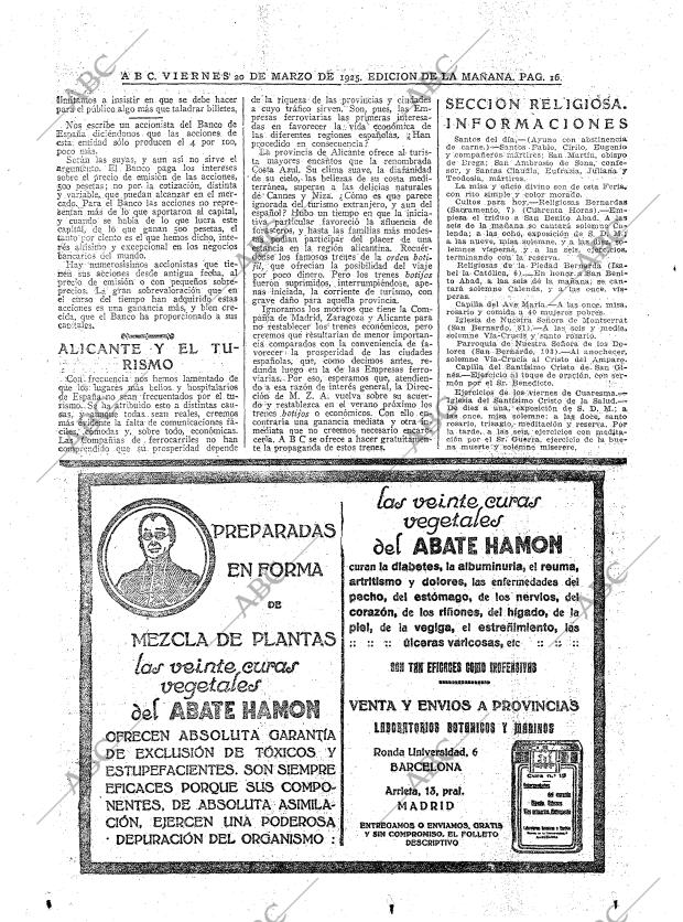 ABC MADRID 20-03-1925 página 16