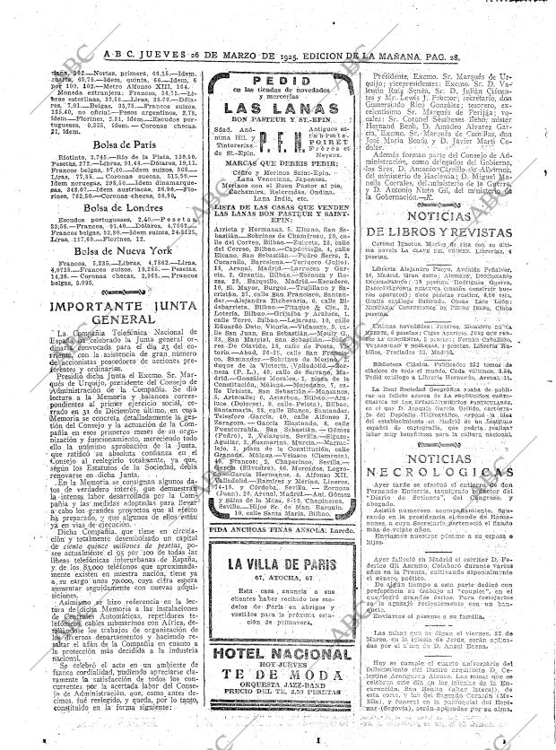ABC MADRID 26-03-1925 página 28