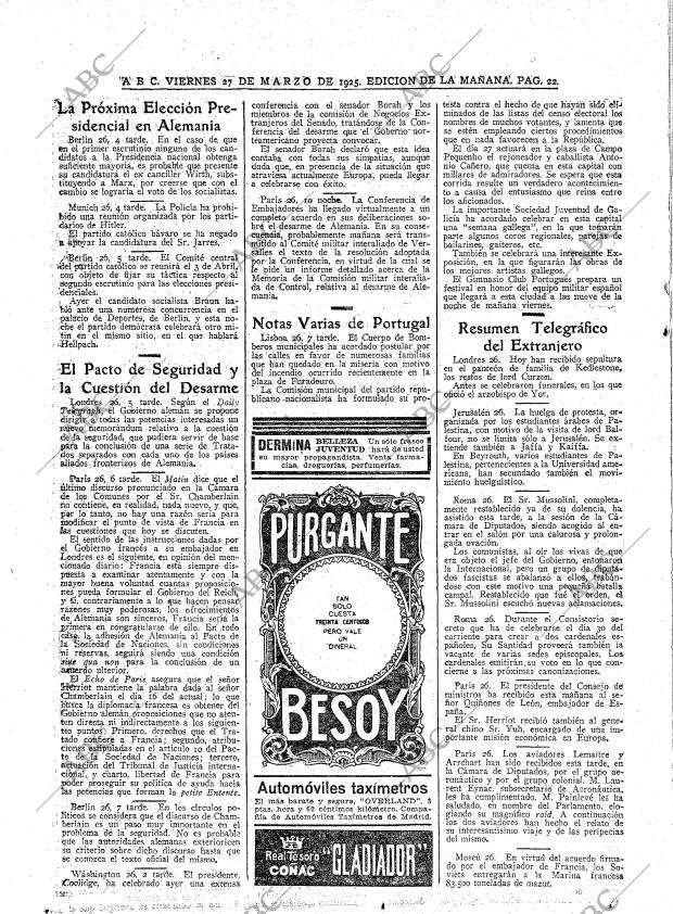 ABC MADRID 27-03-1925 página 22