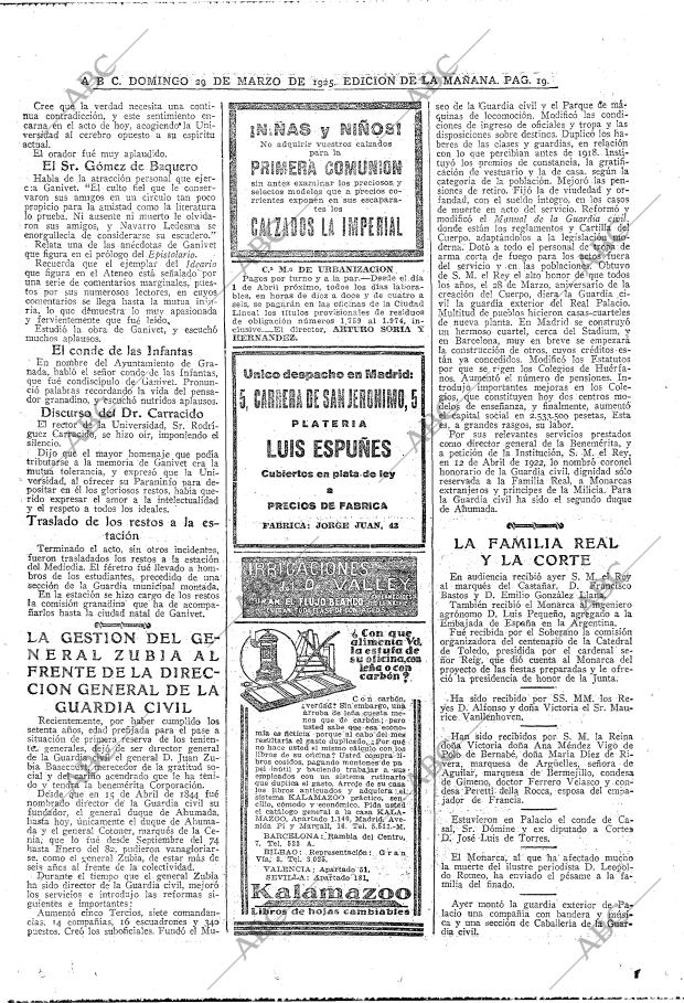 ABC MADRID 29-03-1925 página 19