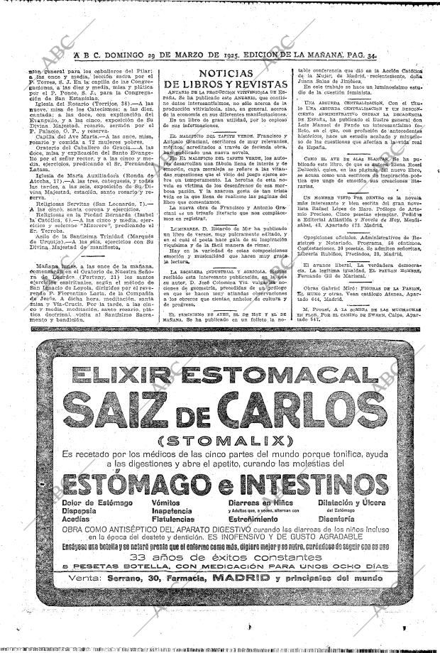 ABC MADRID 29-03-1925 página 34