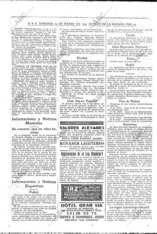 ABC MADRID 29-03-1925 página 40