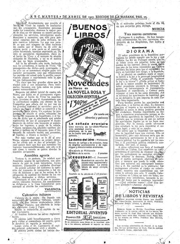 ABC MADRID 07-04-1925 página 21