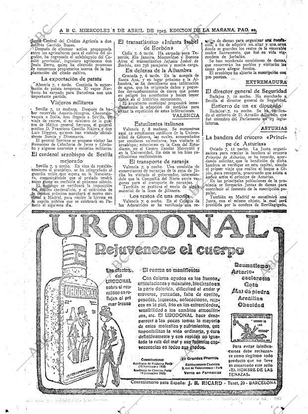 ABC MADRID 08-04-1925 página 22