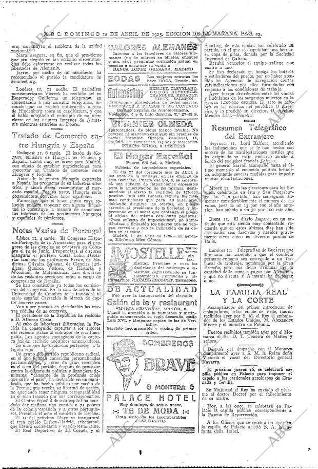 ABC MADRID 12-04-1925 página 23