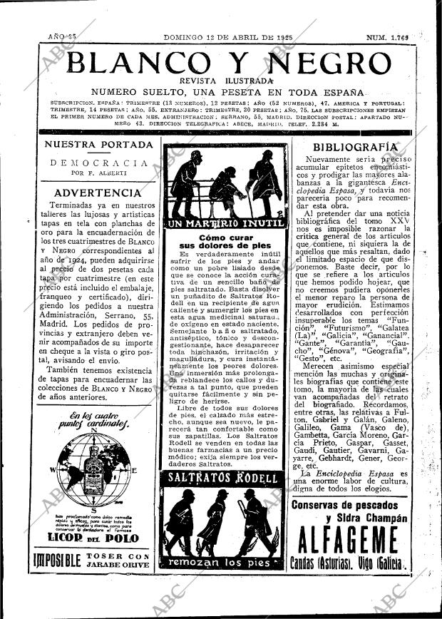 BLANCO Y NEGRO MADRID 12-04-1925 página 3