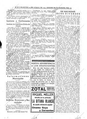 ABC MADRID 14-04-1925 página 15