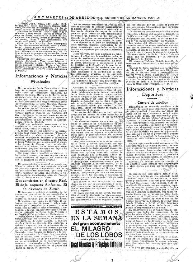 ABC MADRID 14-04-1925 página 28