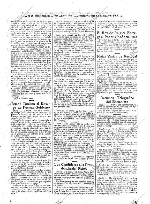 ABC MADRID 15-04-1925 página 11