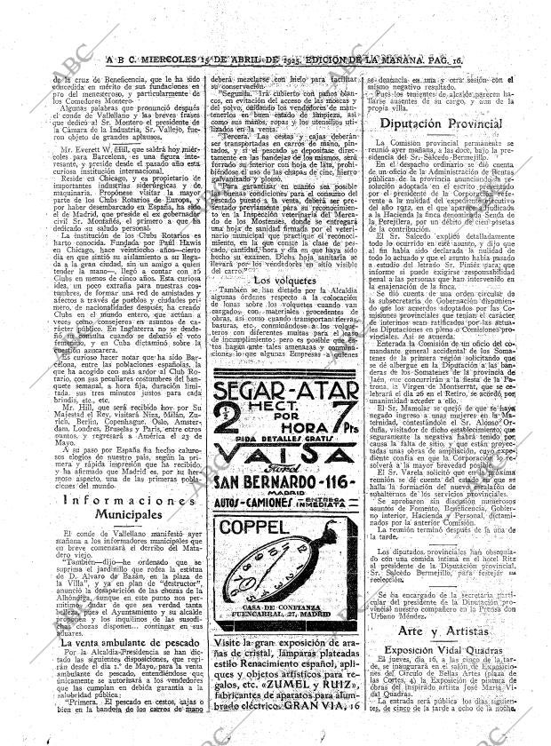 ABC MADRID 15-04-1925 página 16