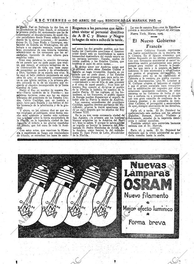 ABC MADRID 17-04-1925 página 10