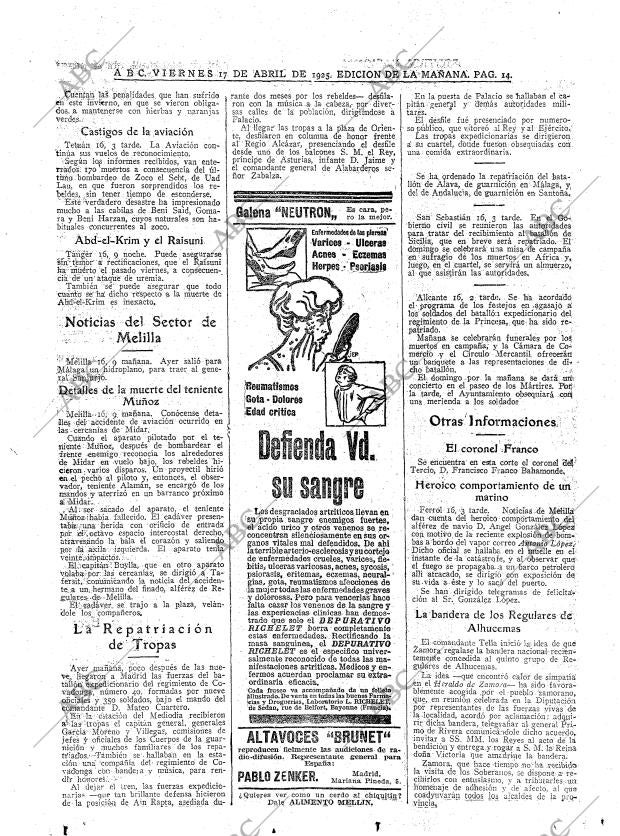 ABC MADRID 17-04-1925 página 14