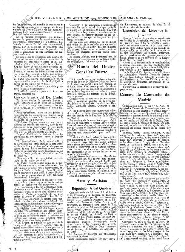 ABC MADRID 17-04-1925 página 19
