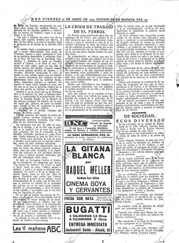 ABC MADRID 17-04-1925 página 22