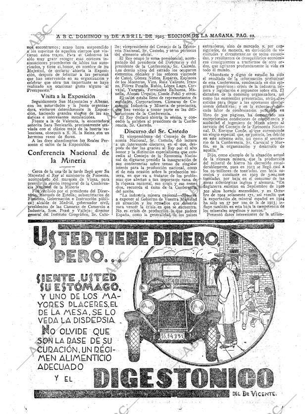 ABC MADRID 19-04-1925 página 22