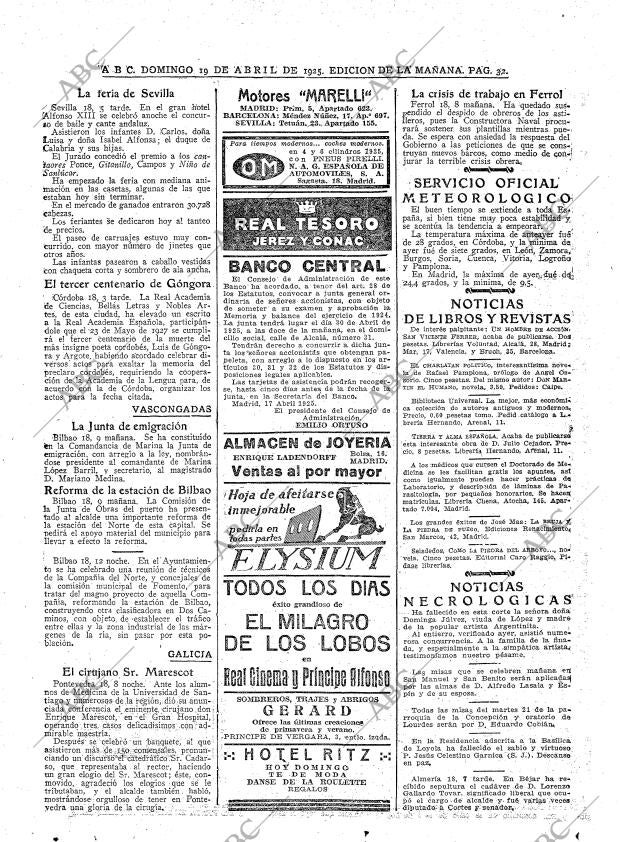 ABC MADRID 19-04-1925 página 32