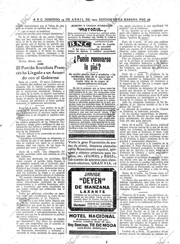 ABC MADRID 19-04-1925 página 36