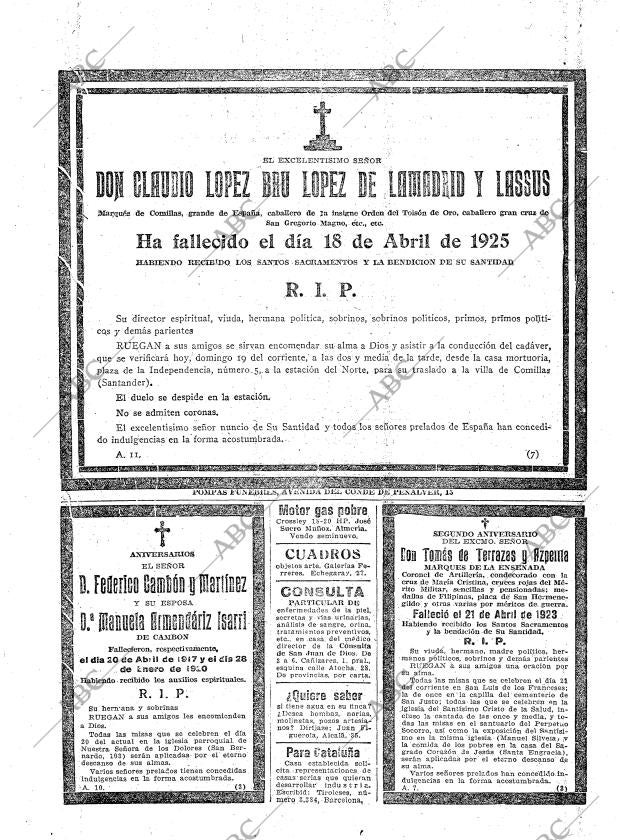 ABC MADRID 19-04-1925 página 46