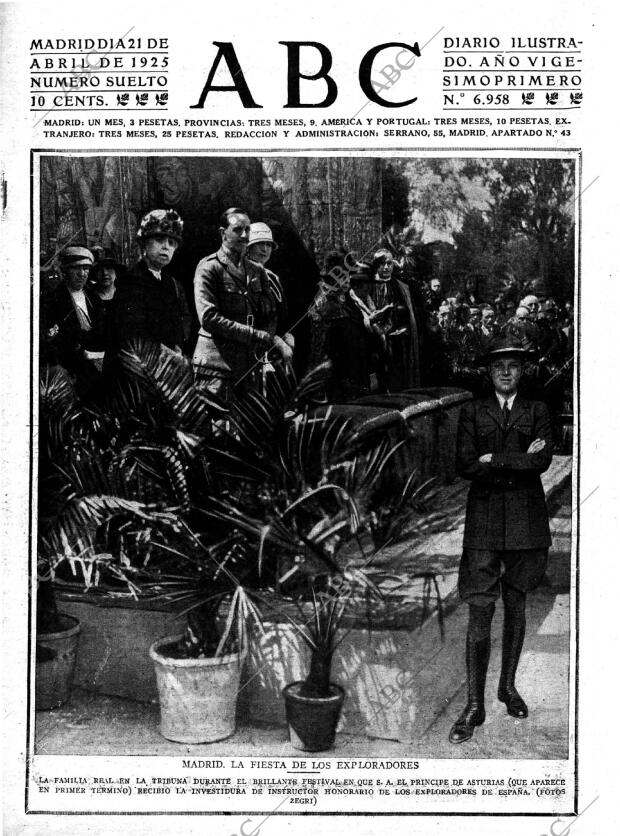 ABC MADRID 21-04-1925 página 1