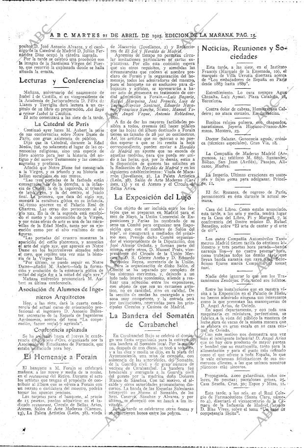 ABC MADRID 21-04-1925 página 15