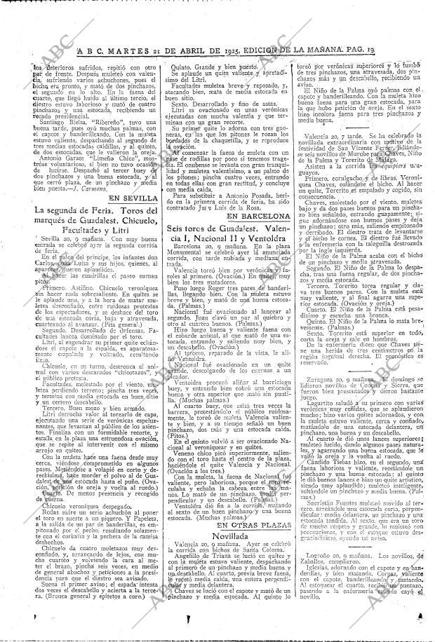 ABC MADRID 21-04-1925 página 19