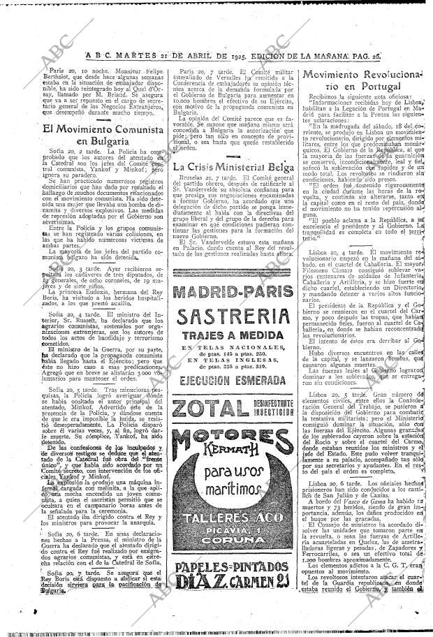 ABC MADRID 21-04-1925 página 26