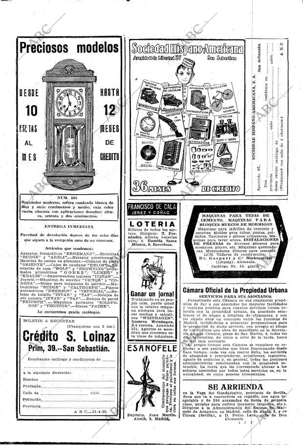ABC MADRID 21-04-1925 página 39