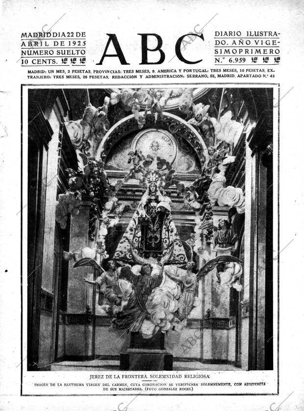 ABC MADRID 22-04-1925 página 1