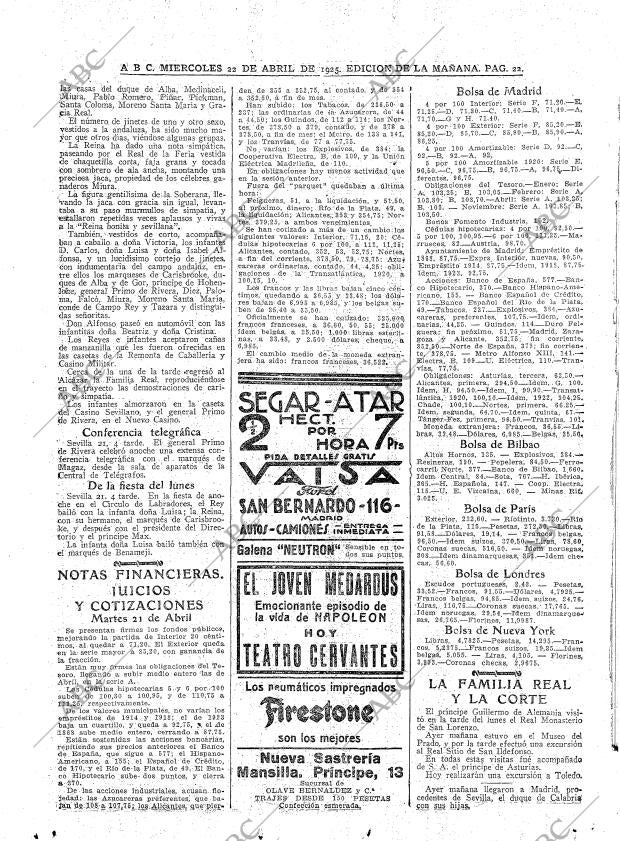 ABC MADRID 22-04-1925 página 22