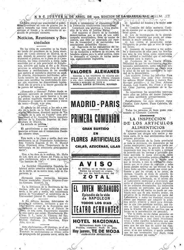 ABC MADRID 23-04-1925 página 18