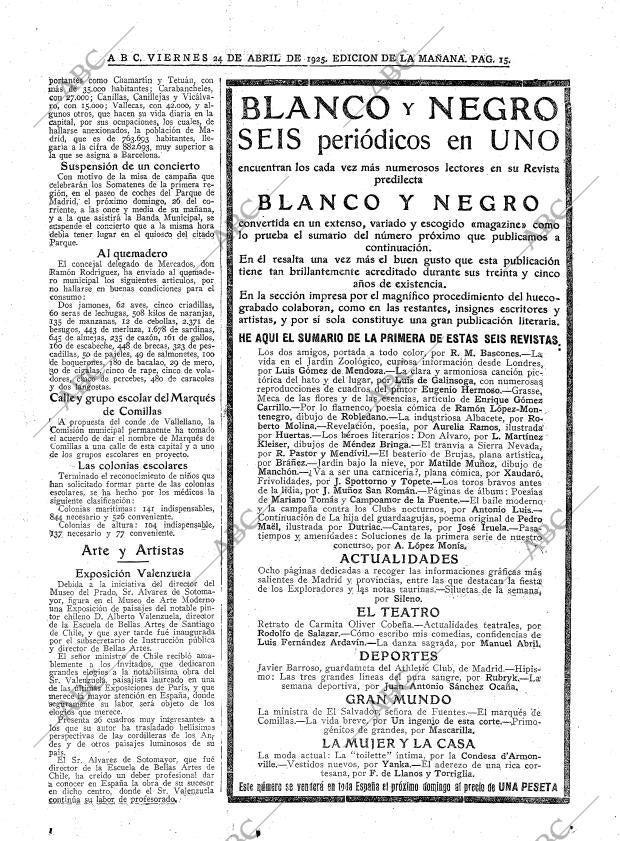 ABC MADRID 24-04-1925 página 15