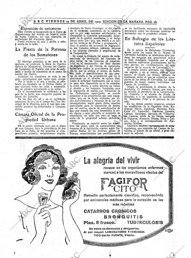 ABC MADRID 24-04-1925 página 16