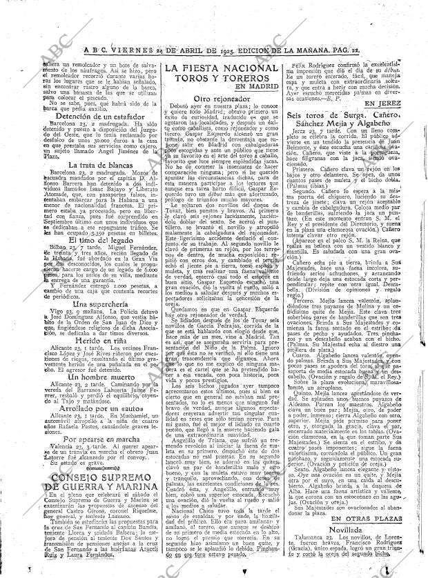ABC MADRID 24-04-1925 página 22