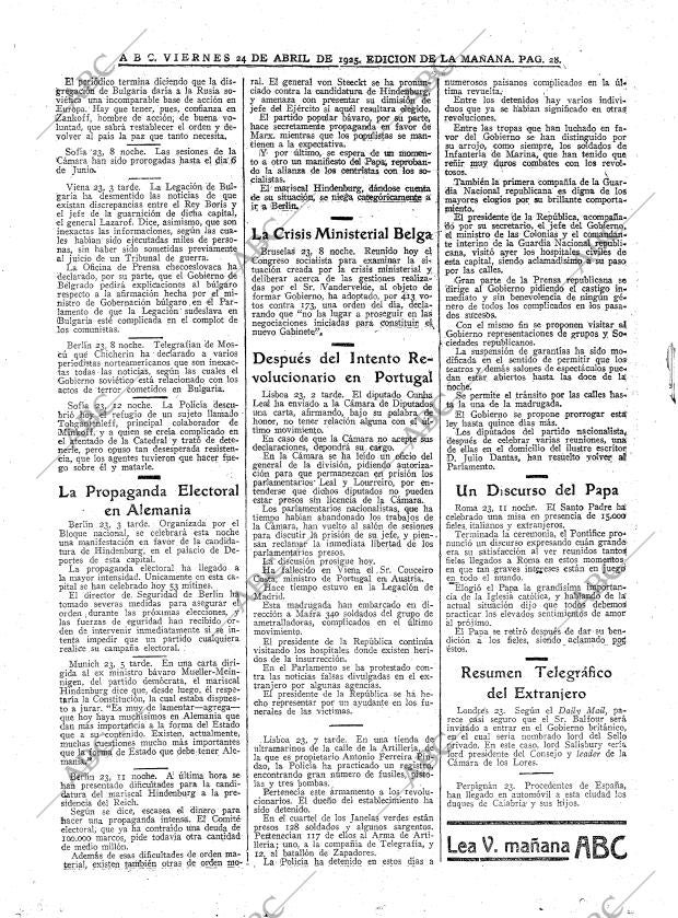 ABC MADRID 24-04-1925 página 28