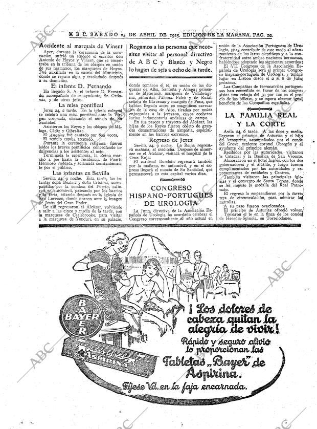 ABC MADRID 25-04-1925 página 10