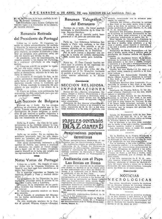 ABC MADRID 25-04-1925 página 28