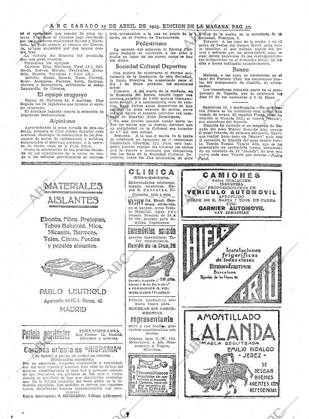 ABC MADRID 25-04-1925 página 31