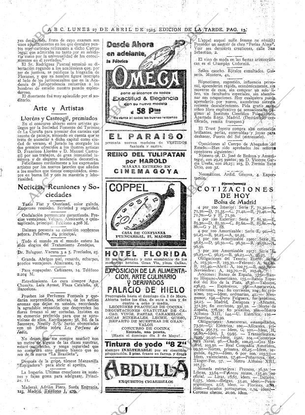 ABC MADRID 27-04-1925 página 15