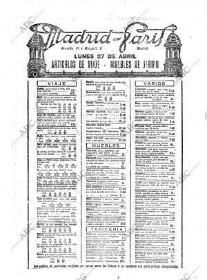 ABC MADRID 27-04-1925 página 28