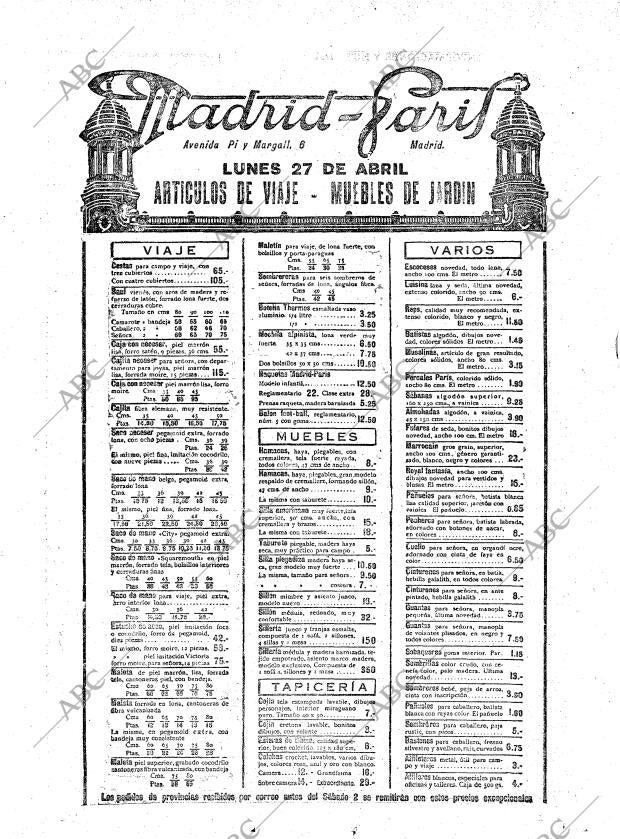 ABC MADRID 27-04-1925 página 28