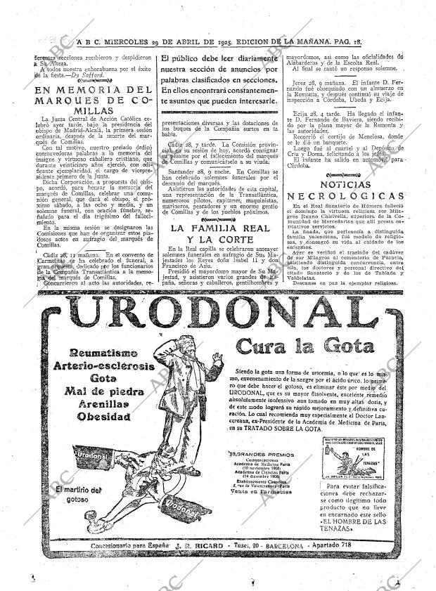 ABC MADRID 29-04-1925 página 18