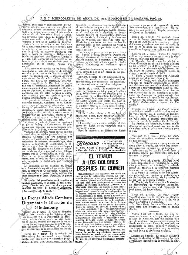 ABC MADRID 29-04-1925 página 26