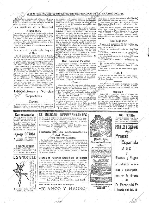 ABC MADRID 29-04-1925 página 30