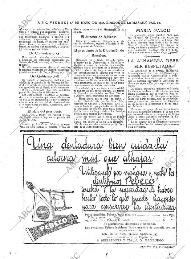 ABC MADRID 01-05-1925 página 12