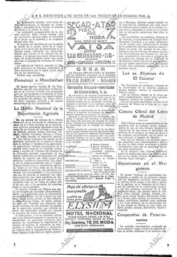 ABC MADRID 03-05-1925 página 25