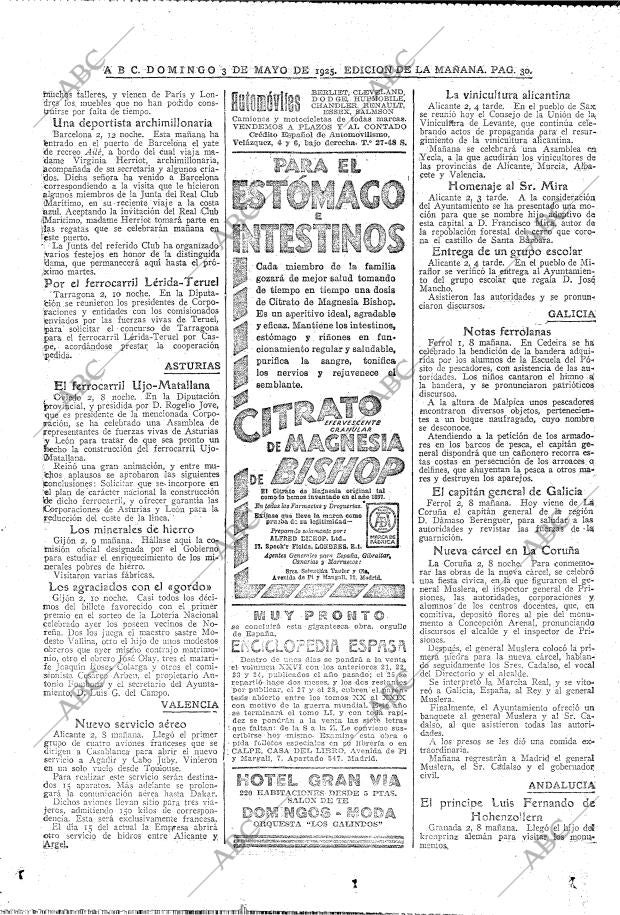 ABC MADRID 03-05-1925 página 30