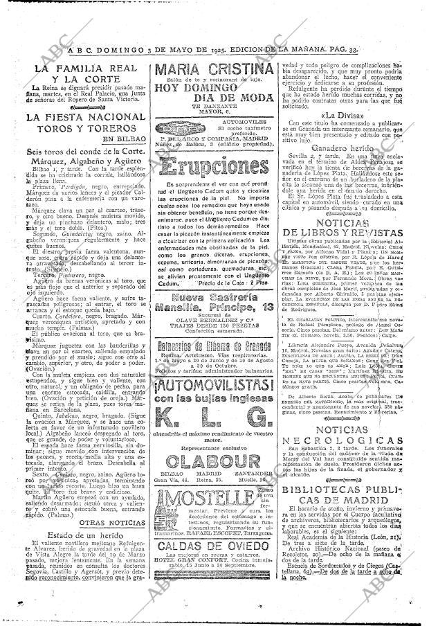 ABC MADRID 03-05-1925 página 33