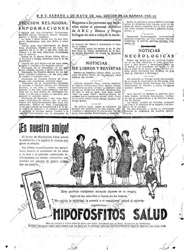 ABC MADRID 09-05-1925 página 22