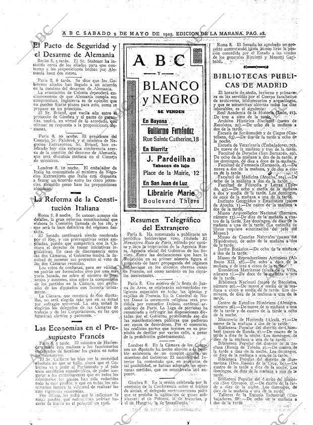 ABC MADRID 09-05-1925 página 28